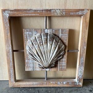 Source Unknown Rustic Shell Wall Art in Brown and Cream